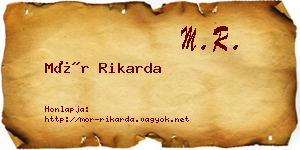 Mór Rikarda névjegykártya